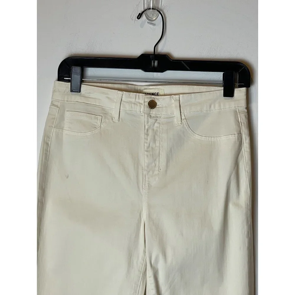 L'Agence White Margot Skinny High Rise Vintage‎ White Jeans Size 28